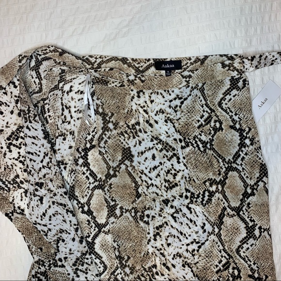 Snake / python print wrap maxi skirt NWT - Picture 4 of 12